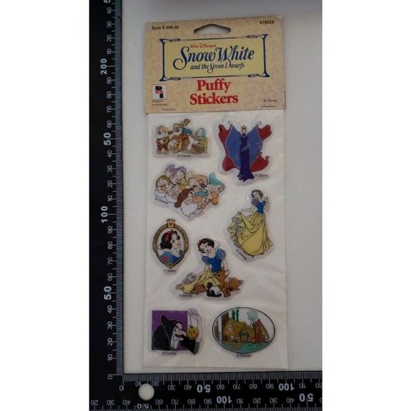 Rare Vintage Disney's Snow White And The Seven Dwarfs Puffy Stickers She… - Picture 1 of 6